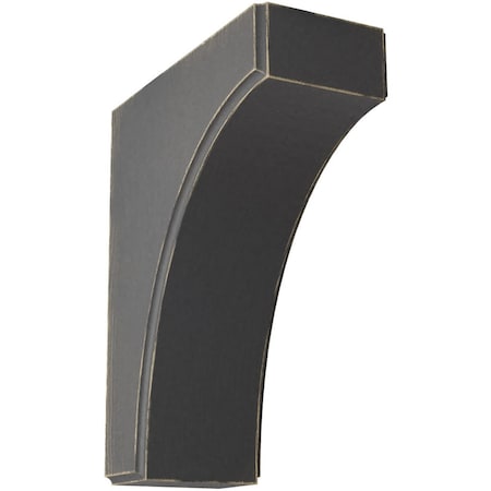 Ekena Millwork 3 1/2"W x 8"D x 10"H Clarksville Wood Vintage Decor Bracket, Black BKTWD04X08X10CVBL